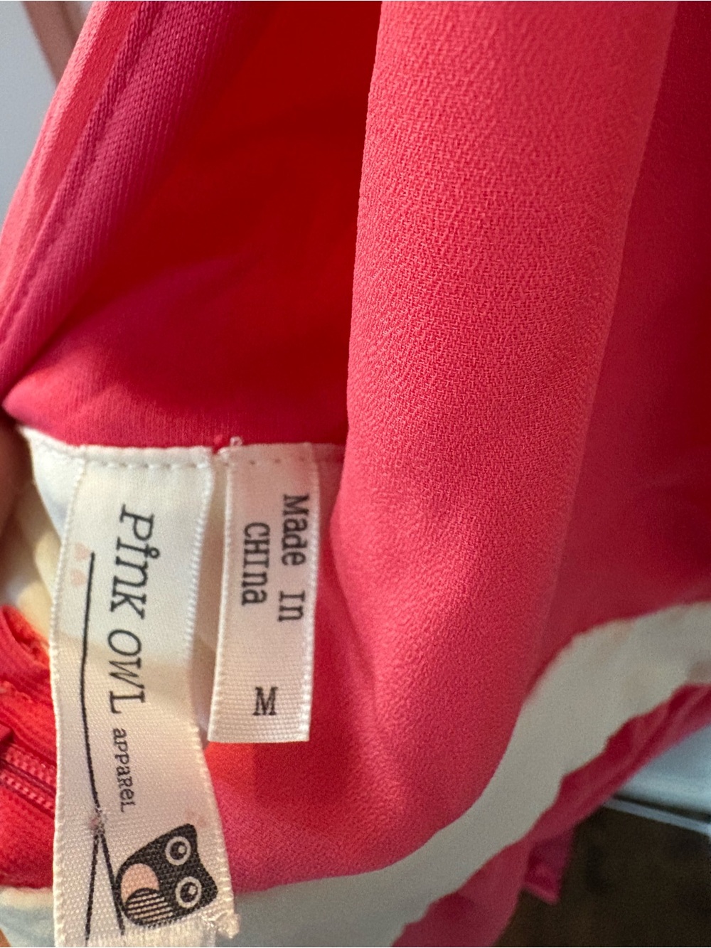 Pink Owl Coral and Beige Colorblock Spaghetti Strap Maxi Dress - Picture 3 of 6